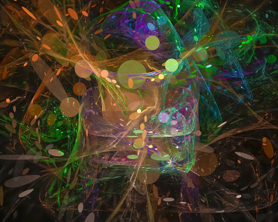 抽象数字分形背景，梦幻设计，派对