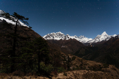 昆布山谷夜景