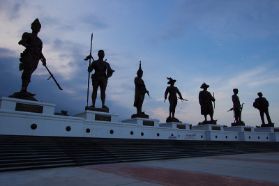 泰国拉贾哈蒂公园的晚上，华Hin,Prachuap Khiri Khan