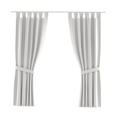 white grey curtain