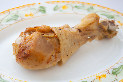 盘子里的鸡腿