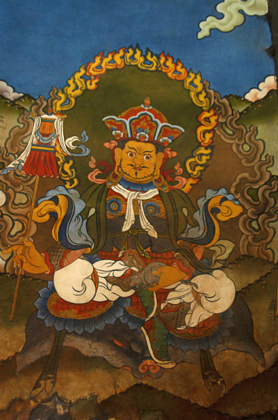 不丹廷布，廷布山谷，探戈修道院的壁画