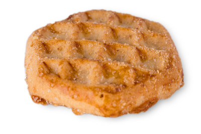 白糖上有糖屑的甜饼。