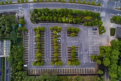 停车场鸟瞰图
