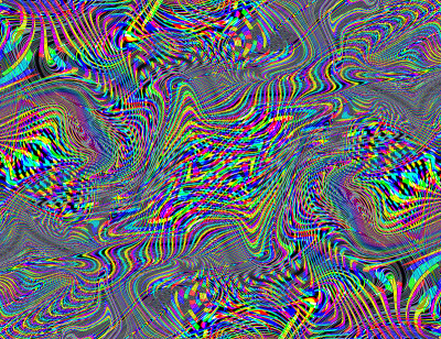 嬉皮士迷幻彩虹背景LSD彩色壁纸。抽象的催眠的错觉。嬉皮士复古纹理故障和迪斯科
