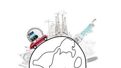 乘汽车旅行