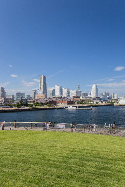 日本横滨港城的高层建筑和公寓
