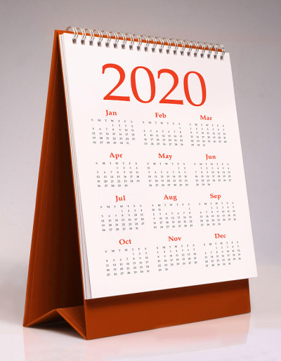 简易台历2020