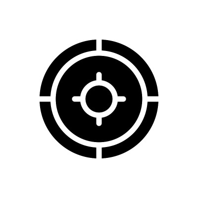 十字准线矢量图标符号插图。
