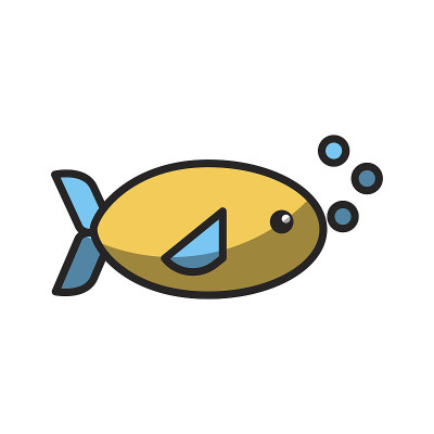 海鱼游泳的标志