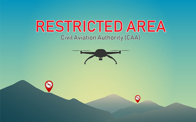 Do not use drones to fly into restricted areas.