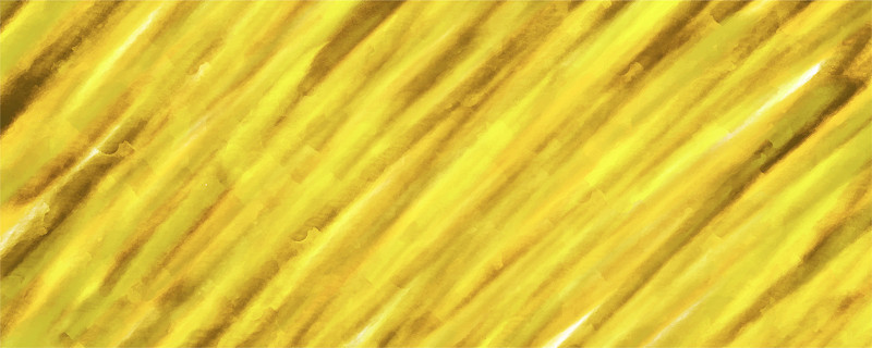 Hand drawn illuminating yellow watercolor brushed 