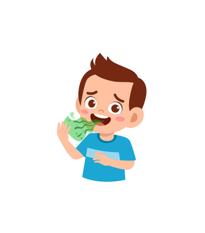 可爱的小男孩检查口臭