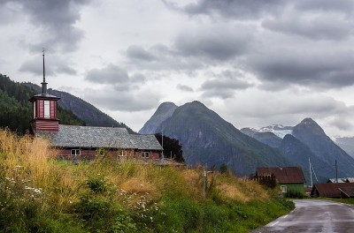 挪威山区的峡湾
