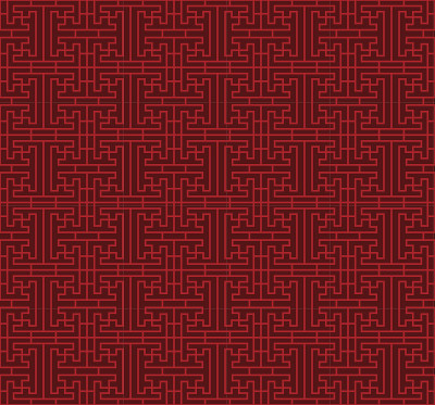无缝中式正方形线形几何格子窗窗背景图案。