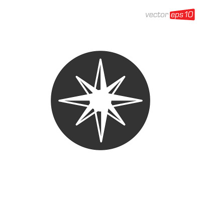 指南针图标设计矢量