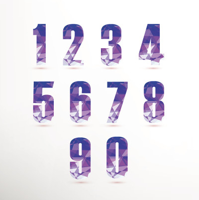 紫色的数字