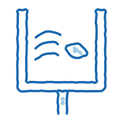 球飞门涂鸦图标手绘插图
