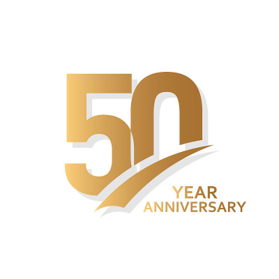 50周年矢量模板设计插图