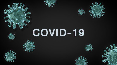 黑色背景为COVID-19病毒。冠状病毒将危险的流感病毒株作为大流行病例