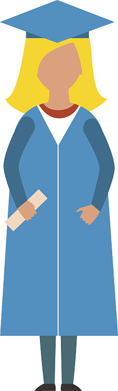 快乐毕业的人制服扔帽矢