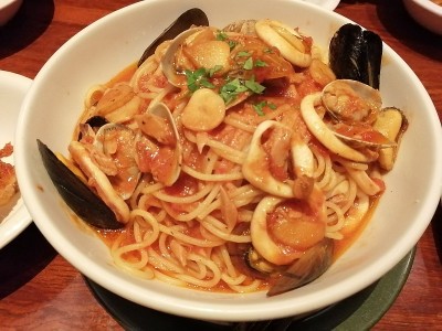 海鲜奶油酱面食