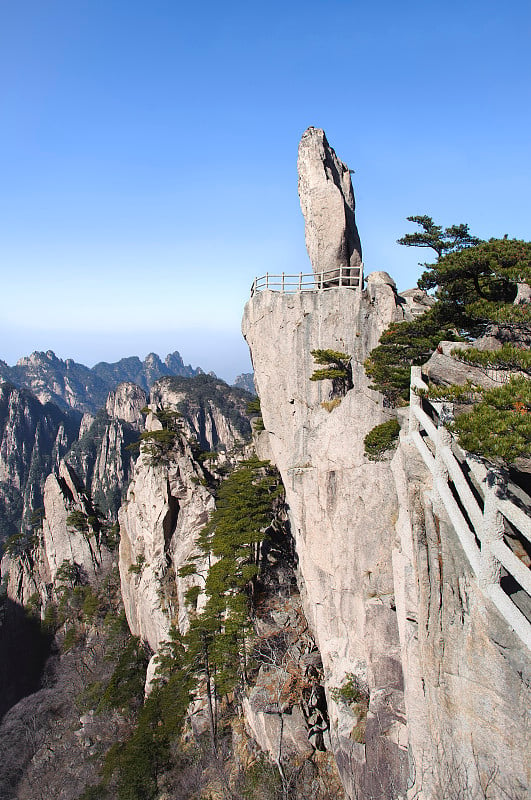 飞越岩，黄山，中国