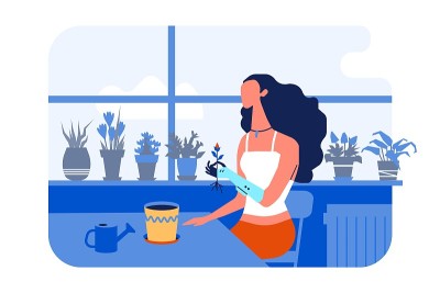 女人以仿生、种花、平型