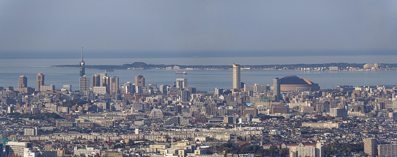 日本福冈市全景