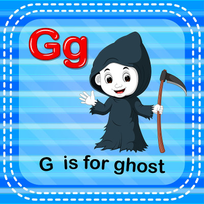 识字卡片上的字母G代表幽灵