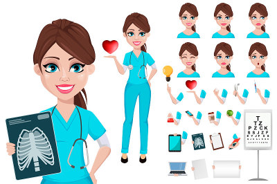 医生的女人。医学,医疗保健的概念