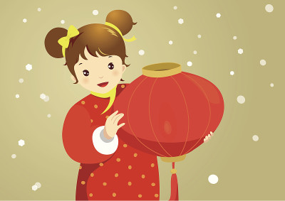 红灯笼女孩