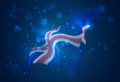 Vector bright glowing country flag of abstract dot