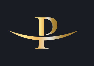 首字母P标志设计向量。P标志设计