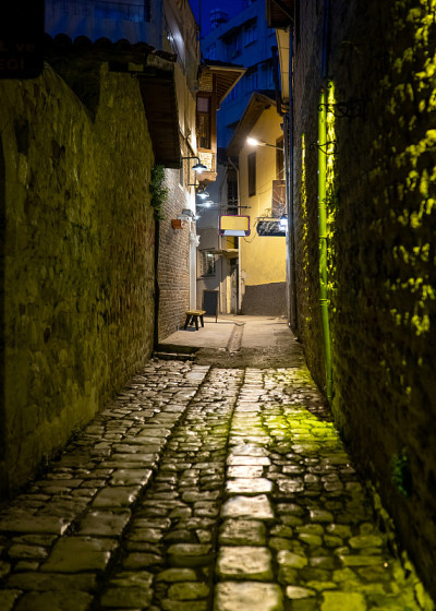 历史名城安提阿的街道夜景