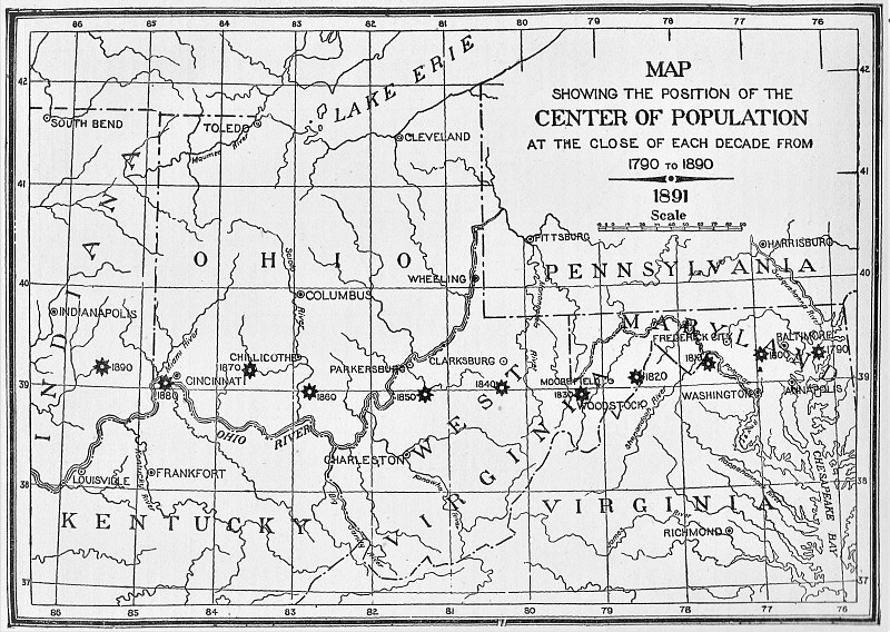 1790-1890年美国人口地图