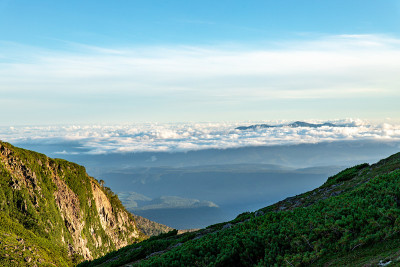 夏天的风景Kurodake峰会,北海道。