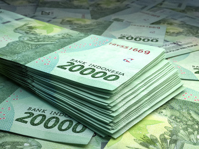 印尼钞票。Indonesianrupiah账单。20000印尼盾印尼盾。商业、金融背景。