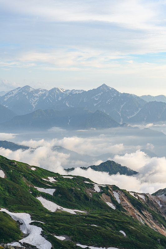 Mt.Tsurugidake在夏天