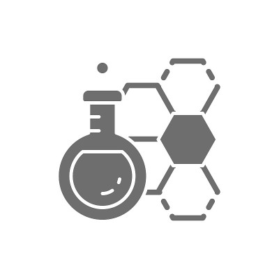 矢量化学烧瓶，试管灰色图标。