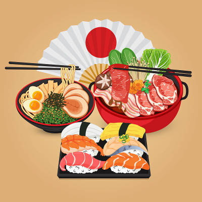 日式料理套餐(拉面、涮锅、寿司)