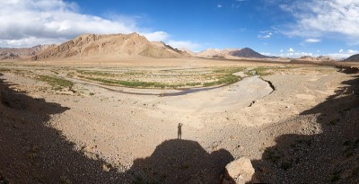 塔吉克斯坦帕米尔山脉，河谷，全景