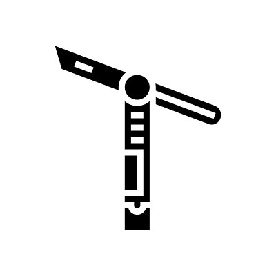滑动斜角木工配件字形图标矢量插图