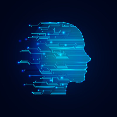 Artificial intelligence concept. Virtual technolog