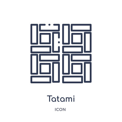 Linear tatami icon from Asian outline collection. 