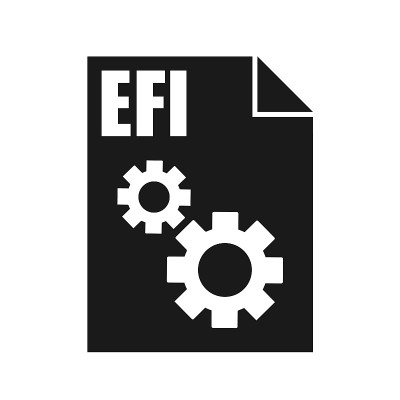 EFI黑色文件矢量图标，平面设计风格