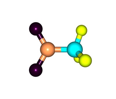 硝基甲烷分子孤立在白色上