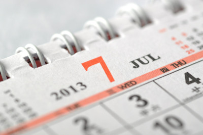 2013年7月日历