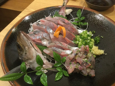 日本的新鲜鲭鱼生鱼片