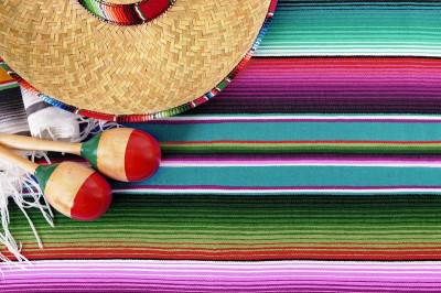 墨西哥cinco de mayo背景墨西哥帽